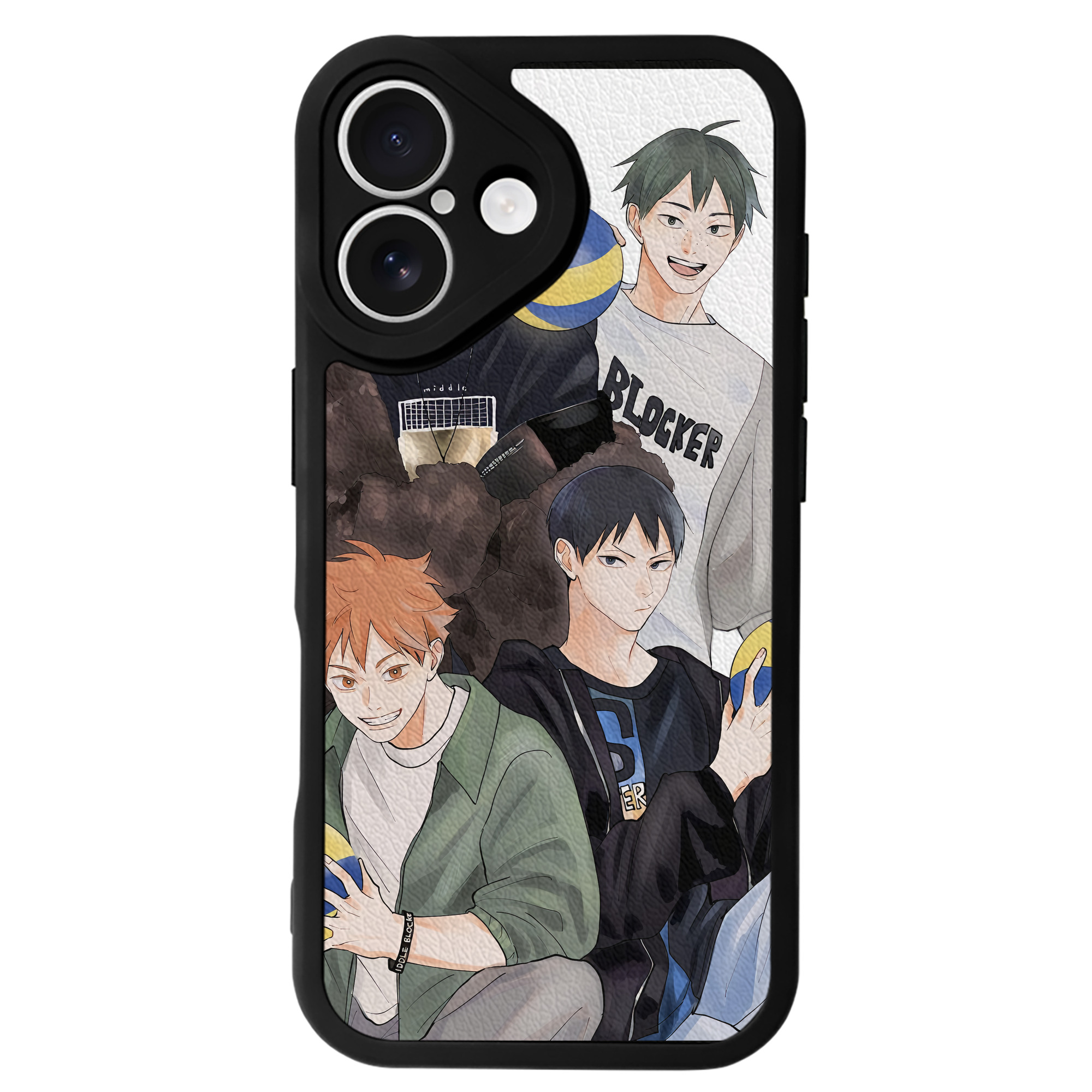 （画像用） ハイキュー!! Haikyu!! 【iPhone 16シリーズ対応】シリコンスマホケース（レザー調） 材質：シリコン